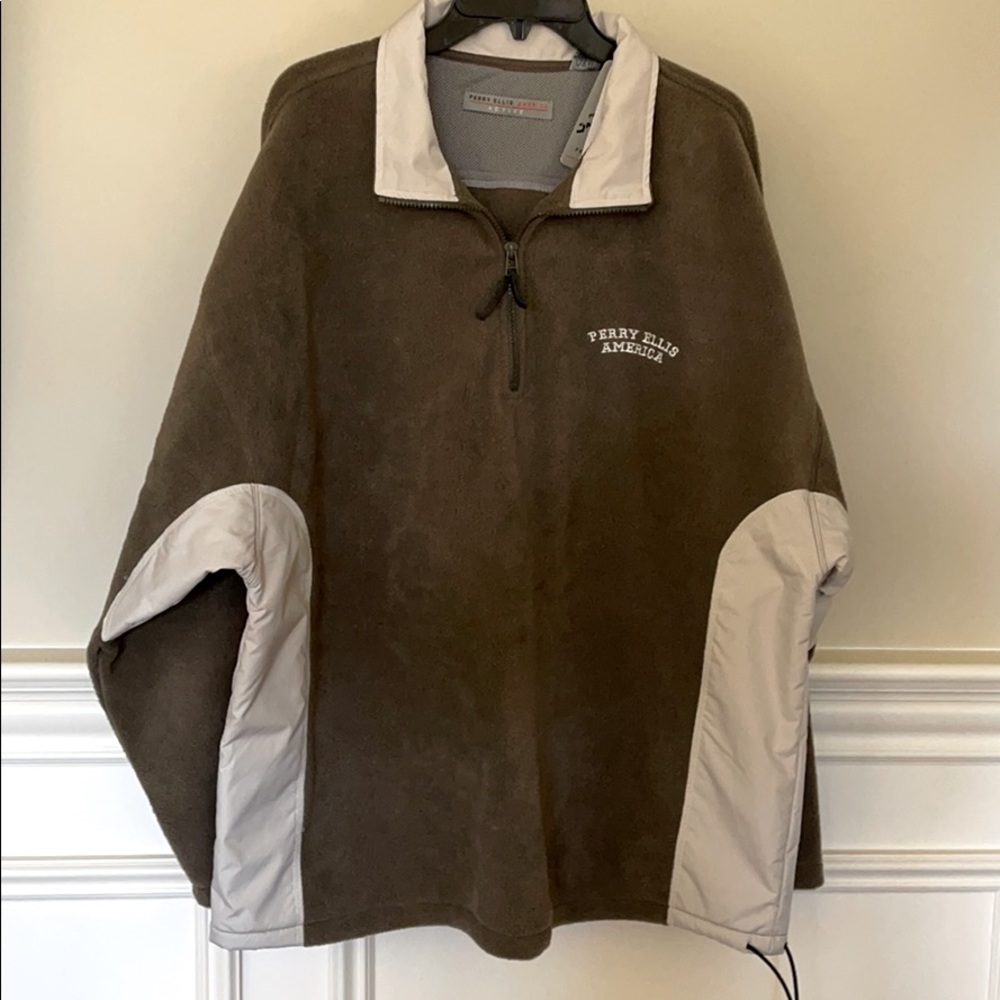 NWT Perry Ellis Fleece Pullover